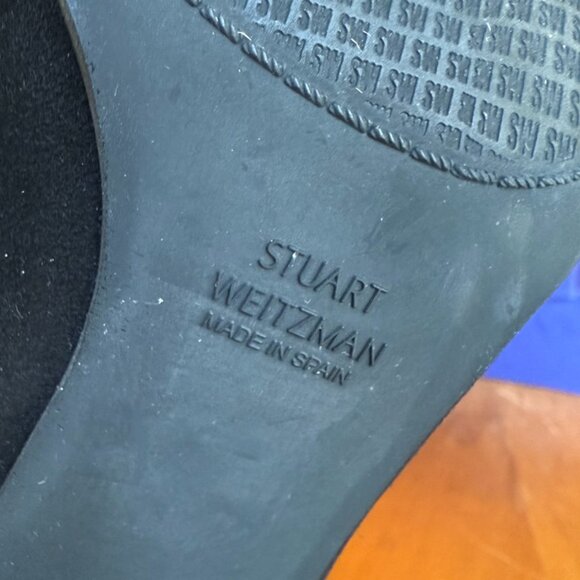 Stuart Weitzman Bacari Suede Chunky Heel Boots - Picture 9 of 12
